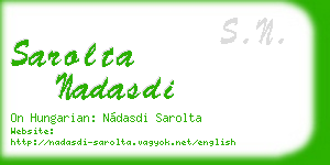sarolta nadasdi business card