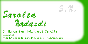 sarolta nadasdi business card